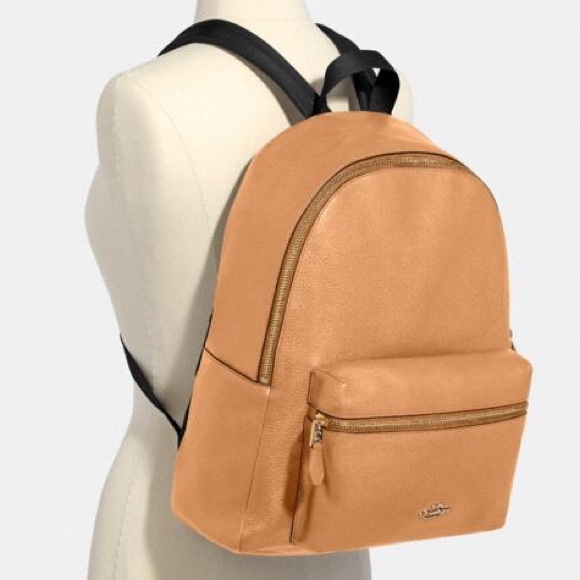 Coach Charlie Backpack in Light Saddle/Gold - Picture 3 of 11